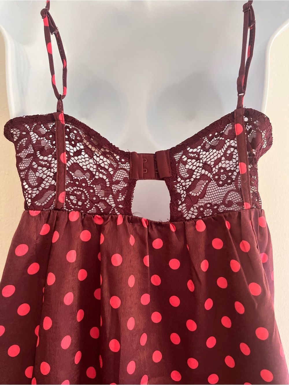 Free People Intimately "Midnight Muse" Mini Slip Dress in Wine Combo - Size M - Picture 7 of 10